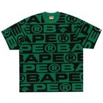 Футболка BAPE Lux Sport Pattern Oversized Tee, Green - фото