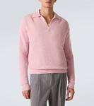 Свитер из смесовой альпаки Auralee, Pink - фото 3