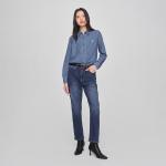 Lee Рубашка FW24 женская Medium Light Blue - фото 4