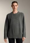 Джемпер OYSHO SOFT KNIT ROUND NECK, Mottled Grey - фото