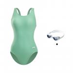 Купальник слитный One piece LINING, зеленый - фото