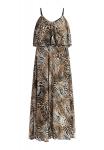 Платье faina Maxi Mit Animal Print, бежевый - фото