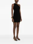 Мини-платье на одно плечо Norma Kamali, черный - фото 3