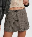 Мини-юбка в клетку с потертостями Acne Studios, мультиколор - фото 4