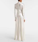 Платье макси из сатина Mila Fforme, Cream - фото 3