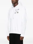Худи с принтом логотипа Off-White, белый - фото 4
