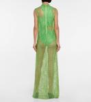 Платье макси из сетки Stella McCartney, Green Fluo - фото 3