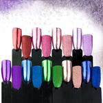 Зеркальная пыль для декорирования гибридными лаками, УФ-гелями и акрилом 3мл Glass Dark Golden Pink effect №5 -, AllePaznokcie - фото 2