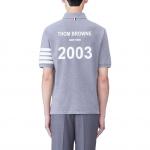 Thom Browne Мужская рубашка-поло серого цвета - фото 5