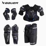BAUER Комплект для хоккея S24 X, детский, для сухого льда и роликов: нагрудник, налокотники, щитки, шорты, размер L - фото 2