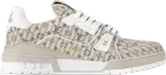 Кроссовки Louis Vuitton Trainer Low 'Striped Mini Monogram - Beige', кремовый - фото