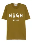 Футболка с логотипом MSGM, зеленый - фото