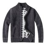 Детский вязаный кардиган из шенилла с фланелевой подкладкой Gioberti, Charcoal - фото