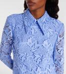 Кружевное мини-платье Carolina Herrera, Cornflower - фото 4