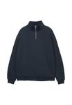 Толстовка PULL&BEAR BASIC QUARTER-ZIP, Dark-Blue Denim - фото 5
