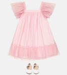 Многослойное мини-платье Il Gufo, розовый - фото 2