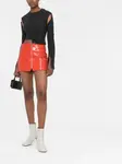 Лакированная мини-юбка Courrèges, красный - фото 2