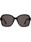 Солнцезащитные очки с логотипом Double G Gucci Eyewear, черный - фото