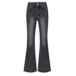 Джинсы женские черно-серые FOREVER 21, черно-серая флисовая подкладка - фото 2