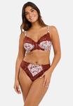 Бюстгальтер Sans Complexe Underwired bra, Floral Rouge Cabernet/Brown - фото 2