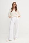 Льняные брюки Oui, белый - фото 2