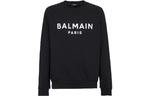 Свитшот с принтом логотипа BALMAIN, черный - фото