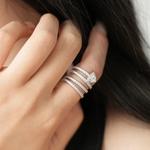 Apm Monaco Кольцо 925 Sterling Silver, Crystal Diamond, женское серебряное - фото 3