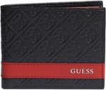 Кошелек GUESS Mesa Double Billfold, Black/Red - фото