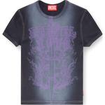 Футболка с принтом меча DIESEL, фиолетовый - фото 3