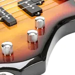 Электрогитара Glarry Sunset Burning Fire, бас-гитара Full Size на 4 струны - фото 6