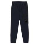 Брюки карго из смесового хлопка и габардина C.P. COMPANY KIDS, синий - фото