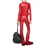 Латекс расклешенные брюки Acne Studios, красный - фото 4