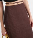 Юбка миди Notte satin Jacquemus, Croco Brown - фото 4