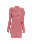 Платье мини с драпировкой Mitiliane Couture, розовый - фото