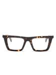 Off-White Eyewear очки в квадратной оправе, коричневый - фото