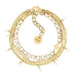 Браслеты для женщин с золотистыми стразами DIOR - фото