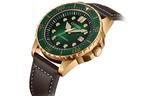 CITIZEN Часы 3 Mechanical Movement Cow Leather Strap Watch Unisex Green Dial, Green Dial - фото 10