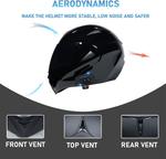 Шлем мотоциклетный Guenzo с принтом, черный - фото