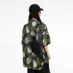 Кожаная сумка-слинг через плечевая поясная унисекс чисто черный Jordan - фото 5