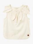 Детский топ с лепестковым воротником Angel & Rocket, Ivory - фото 6