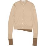 Многослойный вязаный кардиган Acne Studios, sandy бежевый - фото