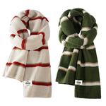 Jeep Вязаный шарф унисекс, 2 Pack (Ecru+Green) - фото