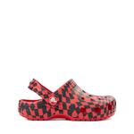 Сабо Crocs Classic Warped Checker Clog, цвет Red/Black - фото 6