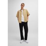 Рубашка свободного кроя с принтом HUGO, бежевый - фото 2