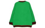 Свитер stripe splicing loose knit cardigan green Gucci, зеленый - фото 2