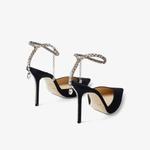 Замшевые туфли saeda на каблуке Jimmy Choo, черный - фото 4