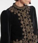 Денвер вышитая хлопковая куртка Rixo, черный - фото 4