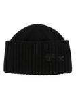 Шапка бини в рубчик с вышивкой Eye Star Chiara Ferragni, черный - фото