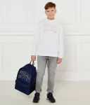 Лонгслив regular fit Hugo Kids, белый - фото 2