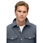 Рубашка с длинным рукавом Superdry Merchant Heavy Flannel, синий - фото 5